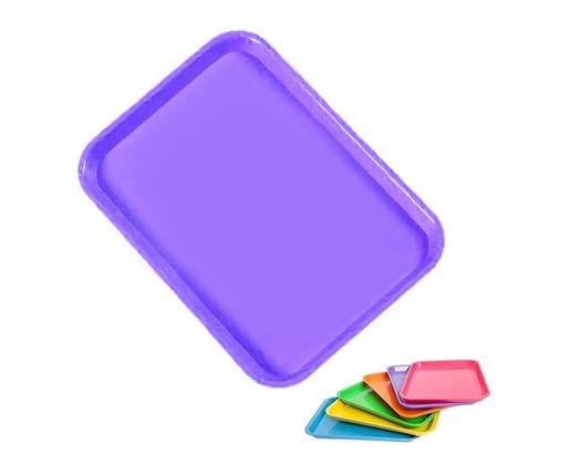3 Pcs Dental Flat Tray Size B Autoclavable 250F Medical Procedure Instrument Set Up Flat Tray Size B - Purple