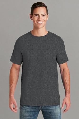 Jerzees Men's Black Heather Adult Short Sleeve Tee 3 Pack2