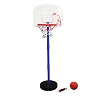 Junior Adjustable Basketball Hoop Set for Kids – Indoor & Outdoor Sports Toy with Ball, Net, Stand & Pump – Height Adjustable 89–120cm – Toddler & Preschool Basketball Training Game