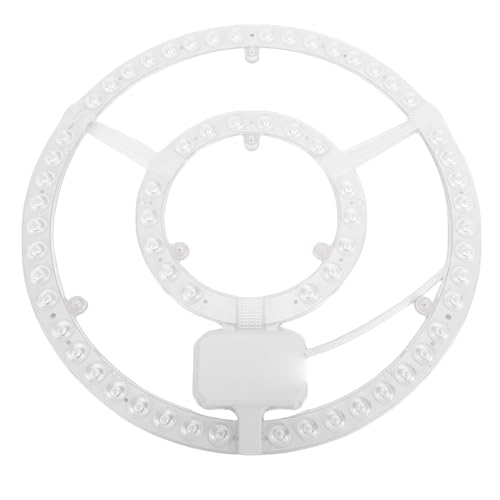 Rengue Kit de Reequipamiento de Luz de Techo LED de 72 W, Panel de Repuesto de Luz de Ventilador de Techo Redondo Magnético, Iluminación Blanca Pura Uniforme de 360°, Corriente Constante IC, para