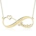 UMAGICBOX Personalized Infinity Name Heart Necklace with Emgraved Wedding Birthday Special Date Inspiration Pendant Custom Jewelry Graduation Christmas Gift Ideas for Women Girl Mom Wife Friendship Girlfriend