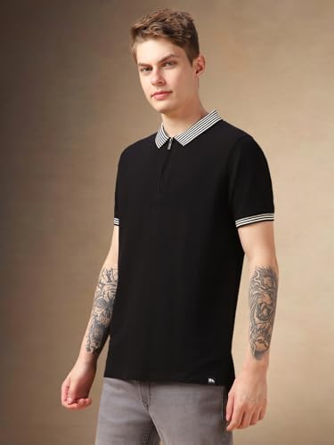 Image of Dennis Lingo Men Regular Fit Cotton Half Sleeves Solid T-Shirts