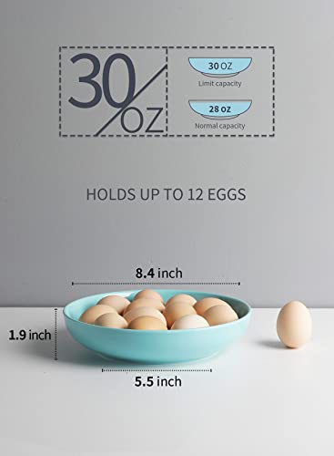 Sweese Pasta Bowls, 30 Ounce Salad Serving Bowls Set of 6, 8.4 Inch Porcelain Plates for Serving Dinner, Salad - Microwave Dishwasher Safe, Cool Assorted Colors - Image 6