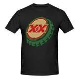 DIYCAM Dos Music Equis Shirt Men's Pure Cotton Short Sleeved T-Shirt Soft Lightweight Short Casual Sport T-Shirt Large Black