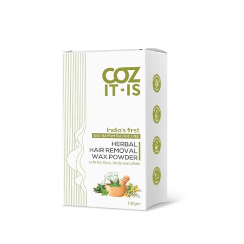 COZ IT IS INDIA'S FIRST BaS/BARIUM SULFIDE FREE HERBAL HAIR REMOVAL WAX POWDER SAFE FOR FACE, BODY & BIKINI