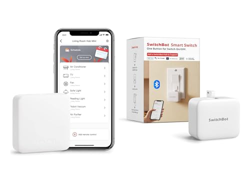 uCompatible with AlexaFvSwitchBot XCb`{bg 2Zbg X}[gz[ wKR ? Alexa O[Oz[ IFTTT Ctg SiriɑΉ (1 Hub Mini + 1 SwitchBot)