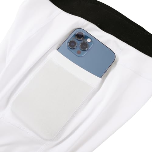 Youths Boys Compression Pants One Leg Leggings Tights with Side Pockets Athletic Base Layer Under Shorts Sports Gear4