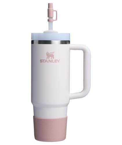 Image of Stanley Quencher Boot and Straw Cover Cap | Anti-Slip Silicone Protector for Tumbler with Handle | Accessory Set for Stainless Steel Drinking Cup | BPA-Free