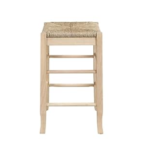 Boraam Square Rush Backless Counter Height Kitchen Stool - Blonde Oak Boraam Square Rush Backless Counter Height Kitchen Stool Blonde Oak