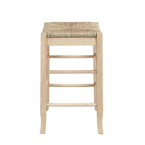 Boraam-Square-Rush-Backless-Counter-Height-Kitchen-Stool-Blonde-Oak Boraam Square Rush Backless Counter Height Kitchen Stool Blonde Oak