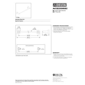 Image of Delta Faucet 77130 Compel 30-Inch Bath Hardware Accessory Towel Bar Rack, Chrome