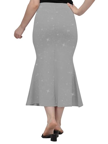 Image of Mehrang Stretchable Shimmer Saree Shapewear Petticoat for Women, Skirts for Women,Shape Wear Dress for Saree