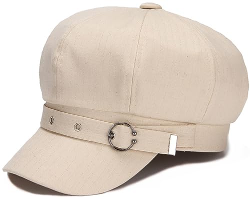 WULIQIUQIU French Beret Hats for Women Winter Newsboy Cap Spring Outdoor Sun Hat C-Beige
