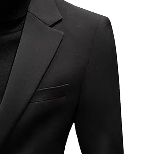 Mens Slim Fit Business Blazers One Button Casual Sport Suit Jacket Lightweight Lapel Blazers Men Coat4