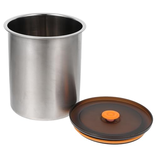 COLLBATH Rostfritt Stål Kaffeburk med Lufttätt Lock för Färska Bönor Hållbar och Användarvänlig för Livsmedelsförvaring och Fryssäker Matbehållare