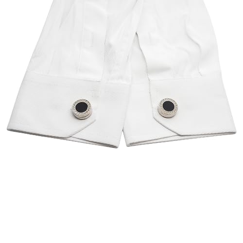 Button cover Mens Enamel black Button covers Used for Formal Business Wedding Tuxedo Shirt cuffs buttons cover 5