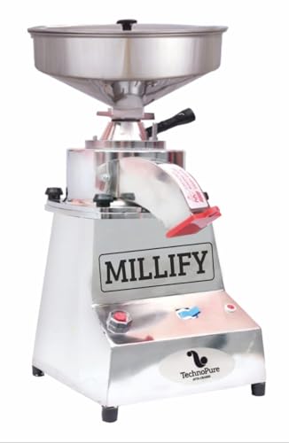 Image of MILLIFY by TechnoPure 500W Multi Grain Mill - Mini Atta Chakki for Home | Stone-Based Domestic Flour Mill | Gharghanti | Heavy Duty Motor | 5-10 Kg /Hour Capacity
