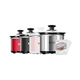 KOOC Small Slow Cooker, 0.65-Quart, Free Liners Included for...