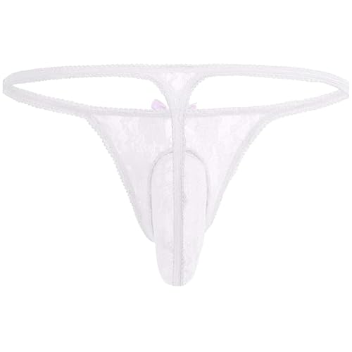 Men's Lace Thong Pouch Panties, Comfortable G-String Panties for Men3