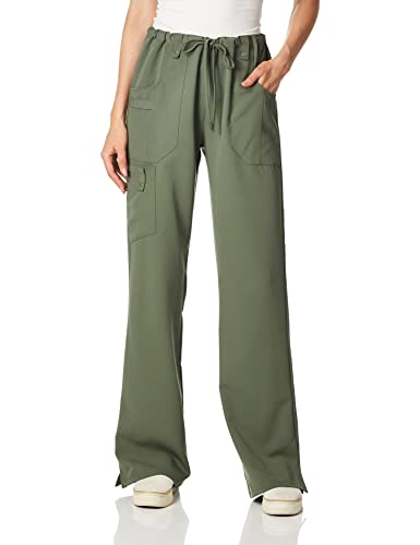 Dickies Women's Mid Rise Drawstring Cargo Pant, Olive, X-Large