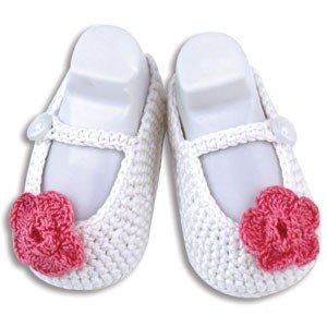 Hand Crochet Mary Jane Shoes/NEWBORN/INFANT Shoes