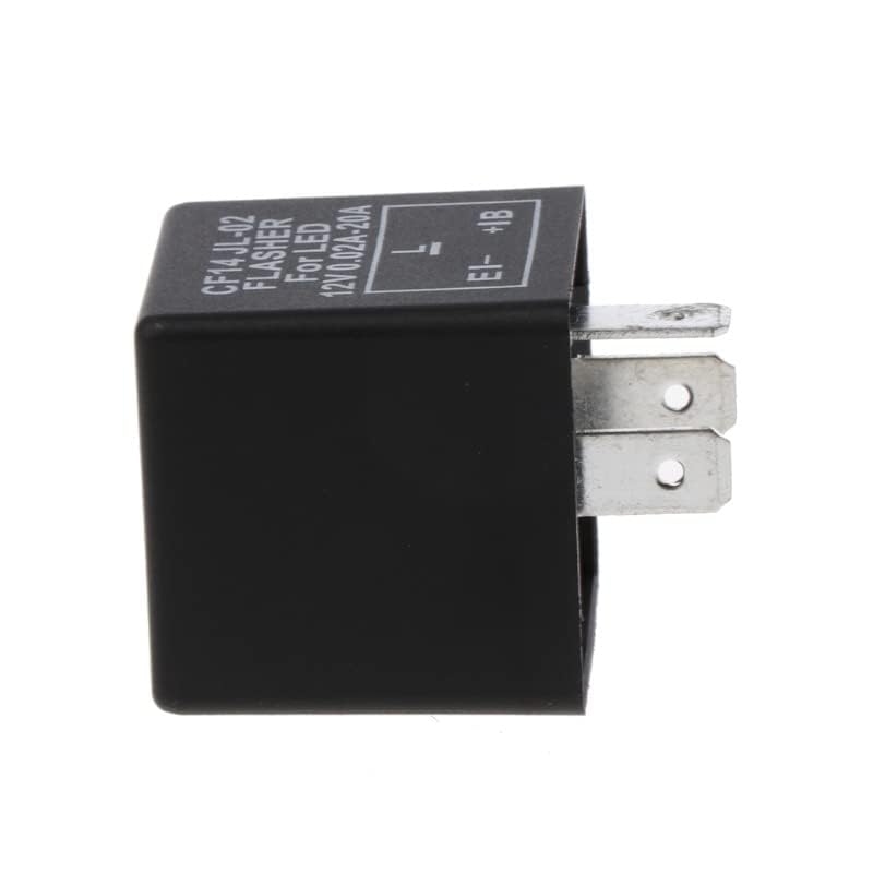 LED 12V Indicator Relay Load Independent 0.02-20A 3 Pin CF14 Electronic Flasher Relay Fits for Car Vehicle Turn Signal & Hazard Warn