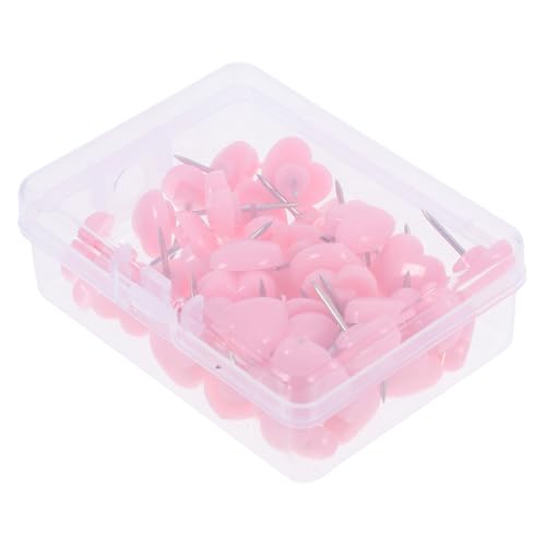 SOIMISS 50 Uds. Chinchetas con Forma De Corazón, Lindos Chinchetas, Tablero De Corcho, Tablón De Anuncios, Chinchetas, Tablón De Anuncios, Chinchetas Decorativas para Uso Doméstico En La