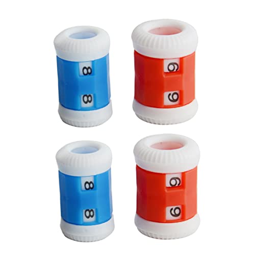 Sduulimo Compteur de comptoir Manuel Compteur de rangée Remplacement Plastique Crochet Outils d'assistant de Tricot Pratique Combi Tailles Packs Rouges et Bleus 4pcs