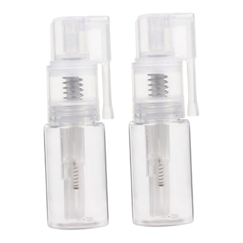 VALICLUD 2 Piezas Botella de spray Botellas de spray para el cabello botella de polvo portátil botellas de polvo de viaje pulverizador de polvo el plastico Transparent