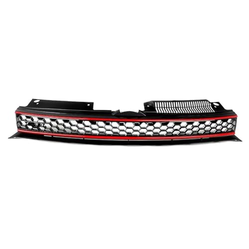 Grille Calandre de Calibrage Premium Noir et Rouge pour Volkwagen Golf GTI