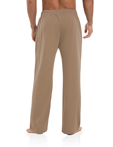 Image of Agnes Urban Men's Joggers Sweatpants Open Bottom Straight Leg Casual Loose Fit Running Athletic Jersey Pants with Pockets