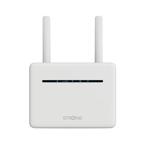 Strong 4G Router Dual Band AC1200 Mbps, 4G+ Cat6 up to 300Mbps, 4× Gigabit LAN/WAN Ports, Unlocked Router with SIM Slot, 2 External Antennas, Plug & Play, Secure Network