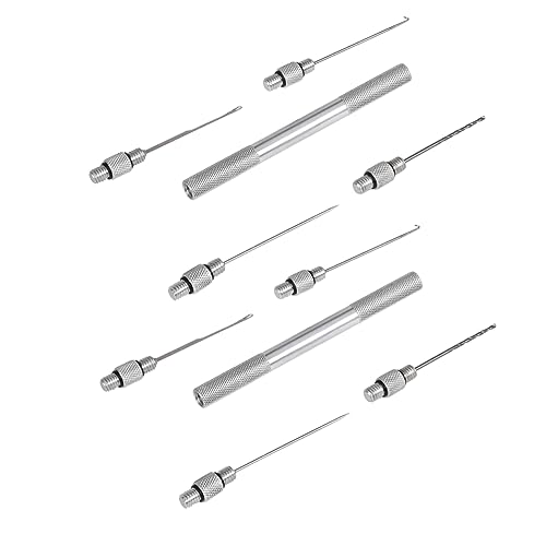 LIOOBO Fishing Rigging Kit Metal Crochet Hooks Bait Barbs Needle Tackle Tool Ideal for Lure Hooks