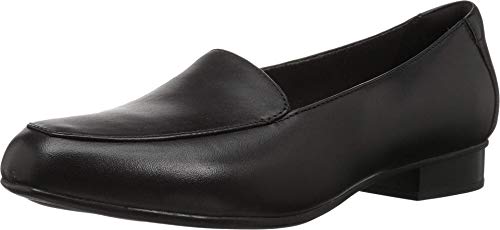 Clarks womens Juliet Lora Loafer, Black Leather, 9 Narrow US