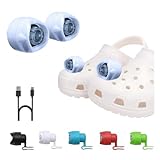 RAHAN Wiederaufladbare Taschenlampen für Croc, 2 Stück, Scheinwerfer für Croc, wasserdicht, freihändige Taschenlampen mit 3 Lichtmodi für Spaziergänge mit dem Hund, Camping, Laufen