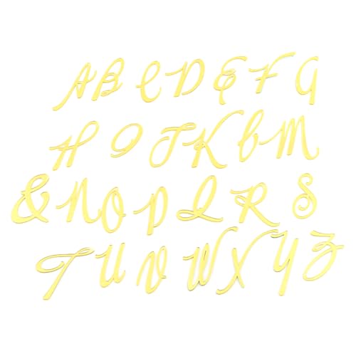 Festival Lot de 26 décorations de gâteaux avec alphabet doré