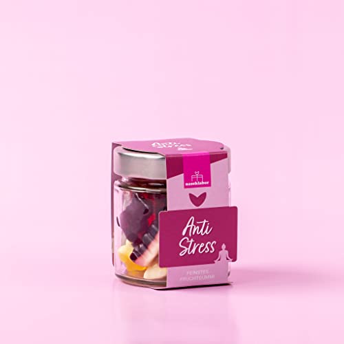 Anti Stress Fruchtgummis | Stressreduzierend fürs Büro und die Uni | Gesundes Nervensystem | Geschenkglas 100g