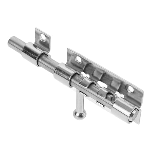 STOBAZA ステンレス鋼製耐久ドアラッチ 滑らかスライド機構 強力耐摩耗 施錠可能 玄関 室内 物置用セキュリティ補助具