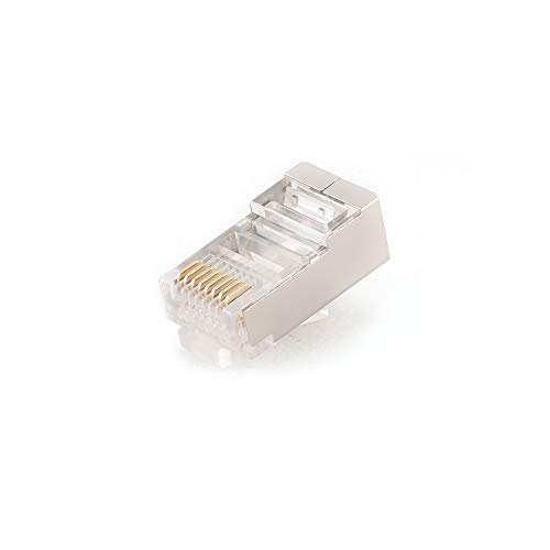 Gembird PLUG5SP/100 connecteur de fils RJ-45 Transparent - Connecteurs de fils (RJ-45, Transparent, SF/UTP (S-FTP), RoHS, CE, ISO 9001, 100 pièce(s), 100 mm)
