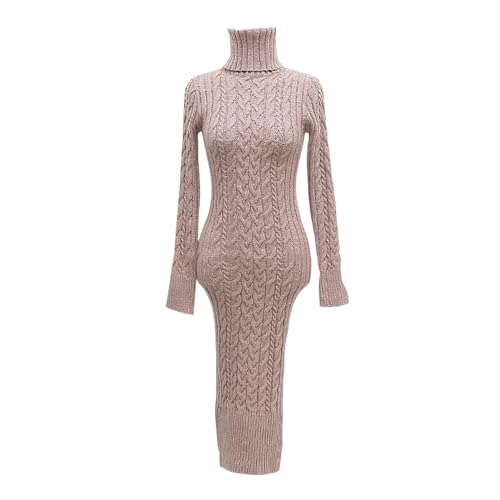 Robe pull col roulé en maille extensible idéale pour vos tenues de bureau