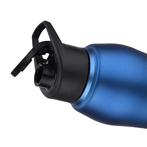 Image of TRIBBO Stainless Steel Water Bottle 1 litre, Water Bottles For Fridge, School,Gym,Home,office,Boys, Girls, Kids, Leak Proof(Blue,SIPPER CAP, SET OF 1, 1000 ML Model-Curve)