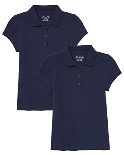 Image of The Children's Place Girls' Short Sleeve Pique Polo, 2 Pack