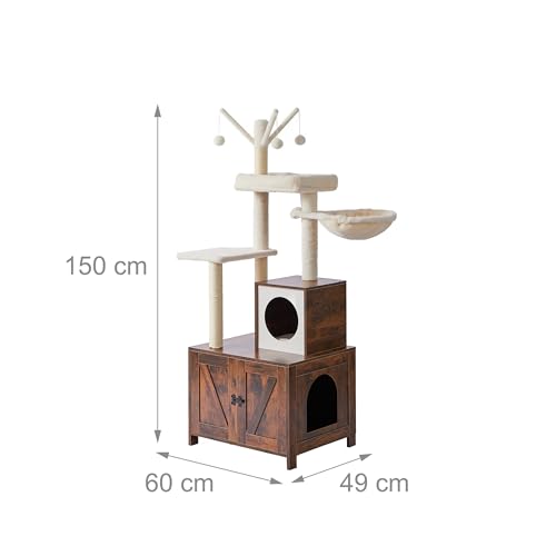 Rascador para gatos de estilo industrial Relaxdays para salones modernos y ordenados 5