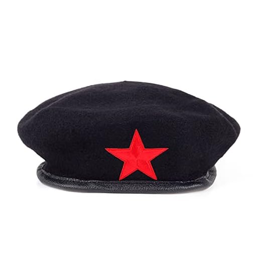 oonui Gorras De Hombre Gorra De Boina Cálida para Mujer con Estrella Roja Sombreros De Invierno para Hombres para Mantener Gorras Calientes, Negro, Talla Única