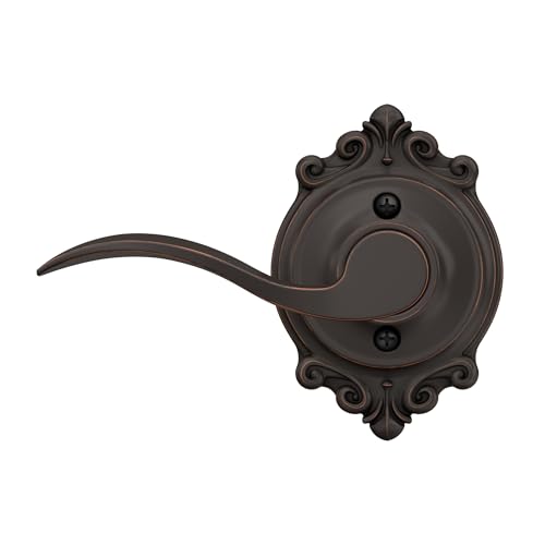 Image of Schlage Accent Lever with Brookshire Trim Non-Turning Lock in Aged Bronze - Right Handed