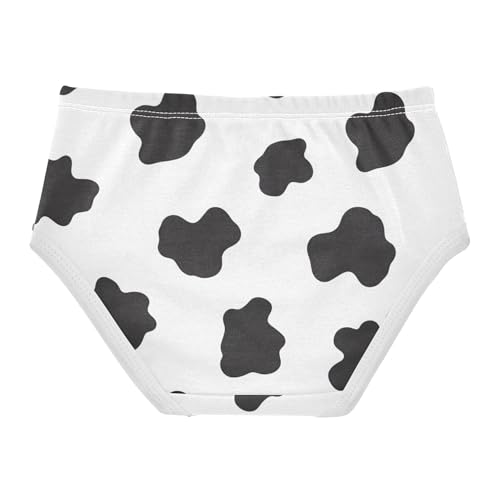 Cotton Girls Underwear Toddlers Black Cow Spots White Little Girl Panties Pattern Kids Briefs Undies 2t2
