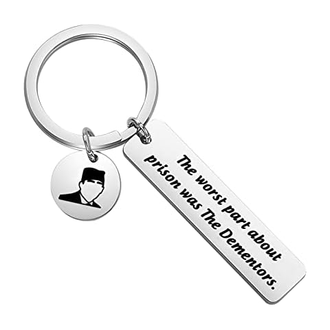 Zuo Bao Thug Life Keychain Michael Scott Keychain The Worst Part About Prison Was the Dementors Friend Gifts (The worst part about prison was The Dementors) Cover