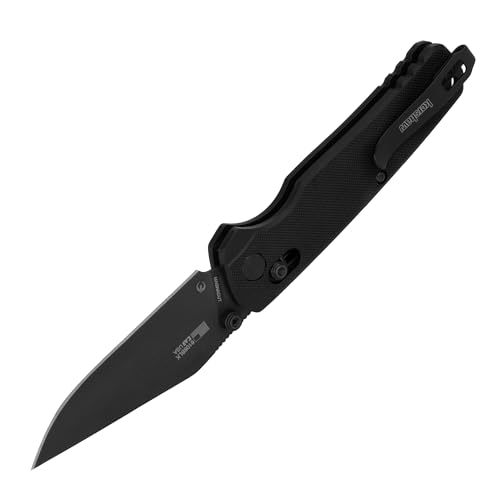 Image of Kershaw Bel Air Clip Point Folding Pocket Knife, Magnacut Blade Steel, Black G10 Handle, Pocketclip, Made in the USA
