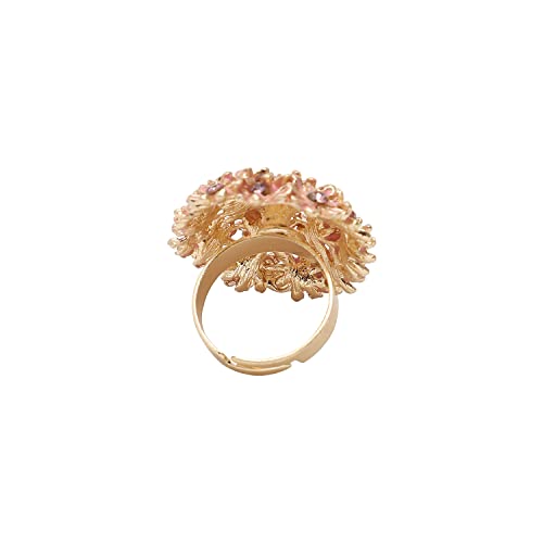 Image of SOHI Cocktail Ring for Women & Girls, Chunky Ring, Finger Ring, adjustable ring, Ladies Ring, Gold Plated Ring, aesthetic jewellery, hand ring for women