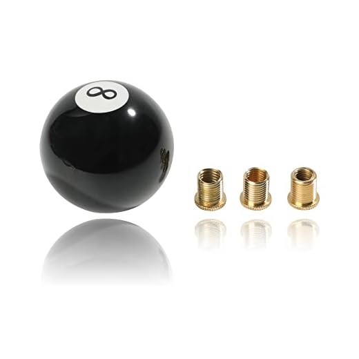 Reswish Shift Knob Manual Gear,Round Shift Knob Acrylic Gear,4 5 6 Speed Universal Shifter Knobs with 3 Adapters,Fit for Manual Car M 8 * 1.25, M 10 * 1.25, M 10 * 1.5, M 12 * 1.25 (Black8)